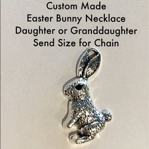 Easter Bunny Necklace, Daughter Granddaughter